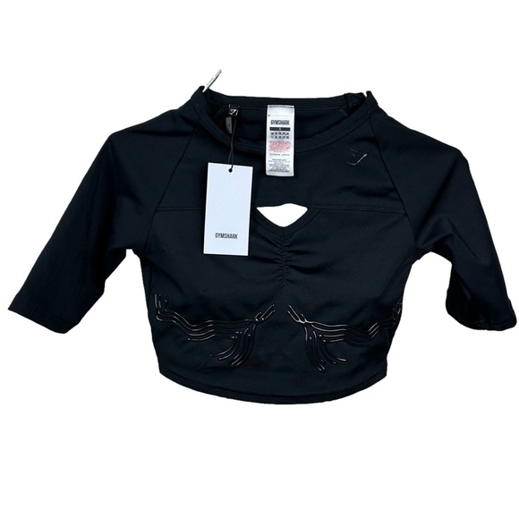 New Gymshark EXO ULTRA CROP TOP BLACK - Picture 9 of 9